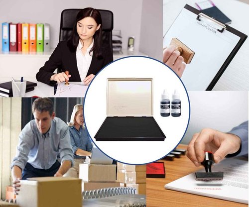 Infusion 7" x 8" Extra Large Industrial Stamp Ink Pad, Your Go to Large Stamp Ink Pad for Bright Color, Even Coverage and Durability, Black Stamp Pad
