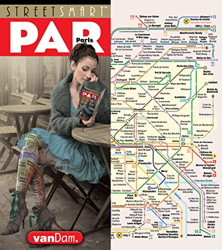 Paris Map by VanDam – City Center & Metro Laminated Pocket Guide (English/French)