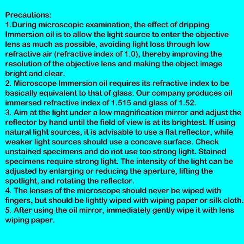 Wryxia 25ML Microscope Immersion Oil Type A for Optical Microscopes