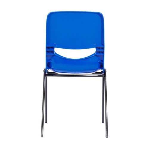 Flash Furniture Hercules Flex Comfort Classroom Stack Chair, Heavy-Duty Construction, Ergonomic Flex Back, Powder-Coated Steel Frame, Fixed Floor Glides, Navy