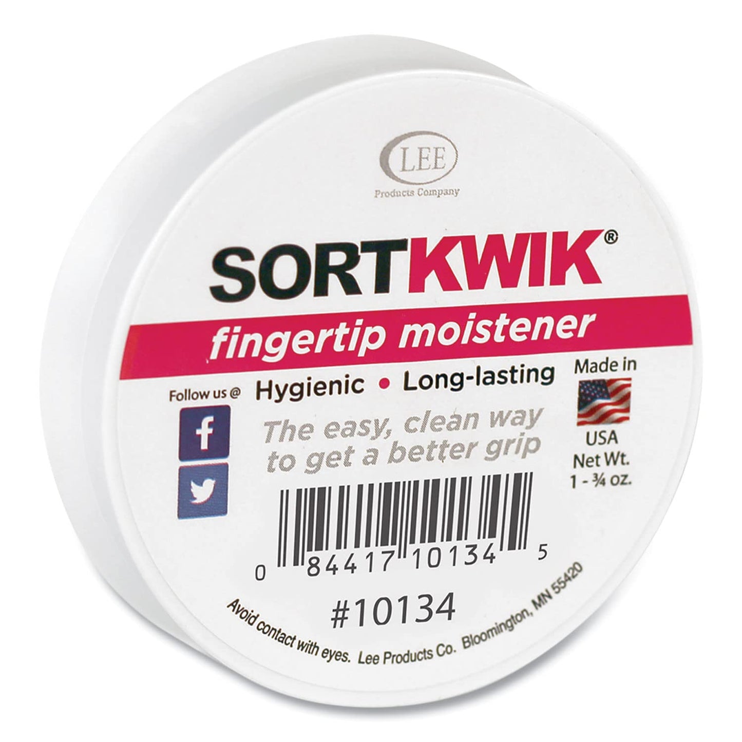Sortkwik Fingertip Moistener - Non-Skid Case for Easy Handling | 1.75 oz | Set of 2