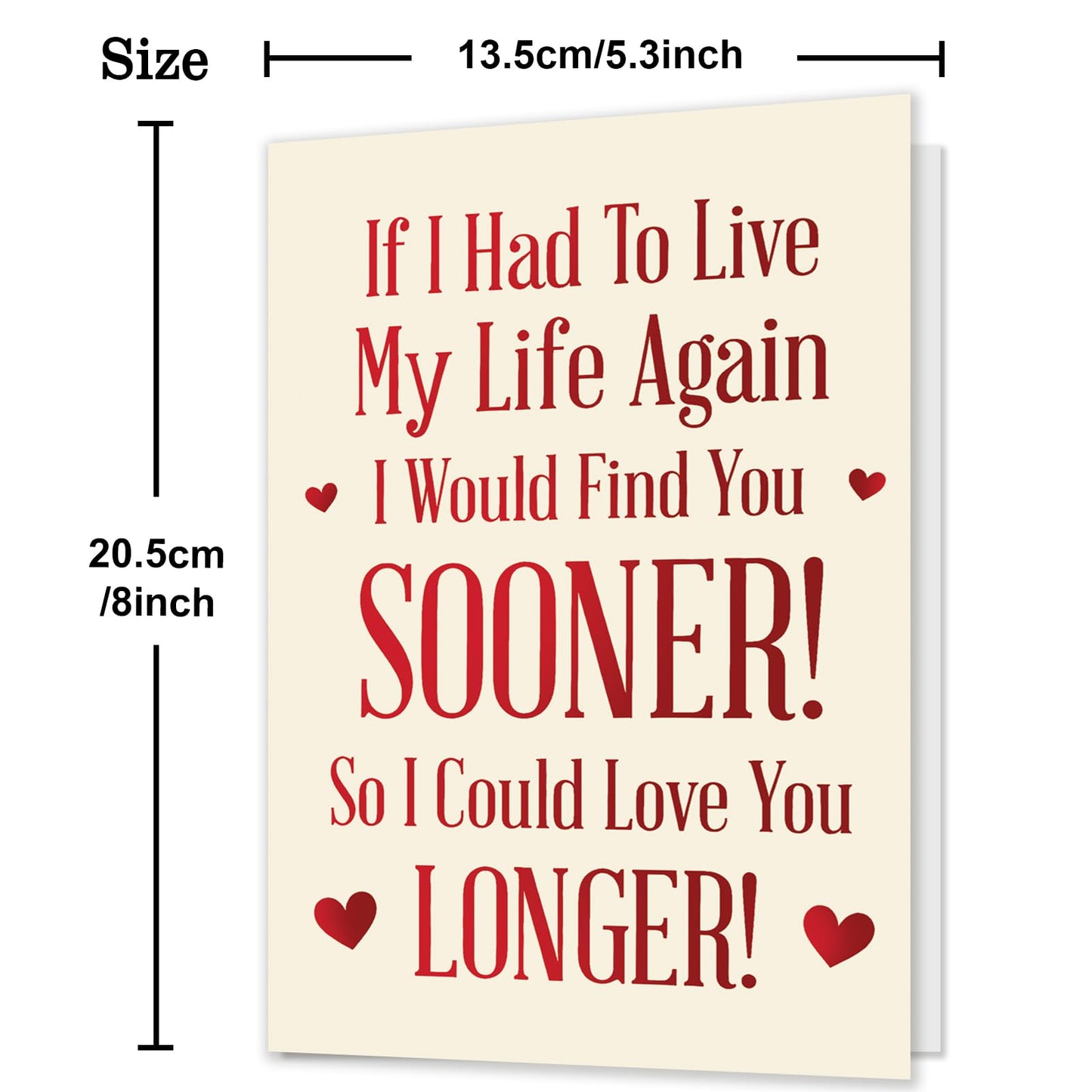 HEJOYN Anniversary Cards Gifts for Wife, Husband or Couple, Happy Wedding Anniversary Card Gifts for Him Her, Wedding Card for Boyfriend, Girlfriend, Men, Women, Valentine Day Cards