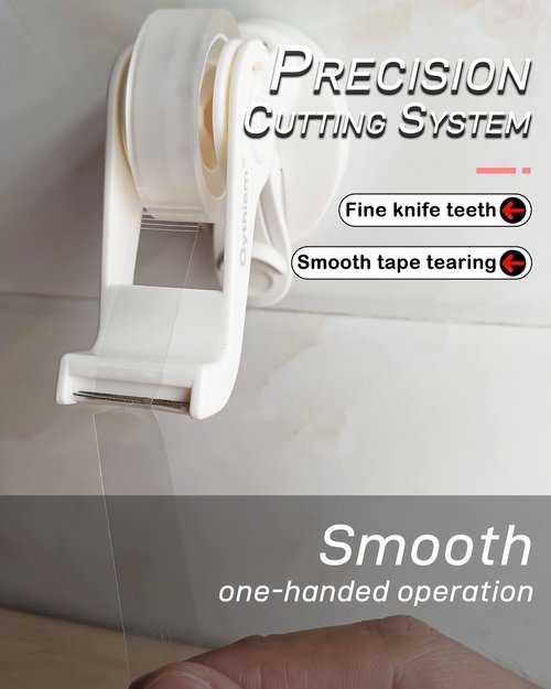 Oythiem Weighted Tape Dispenser｜Non-Slip Suction Base & 360° Rotating Arm, Heavy Duty Tape Dispenser Desk for Packing, Office, Home, Fits 1" Core