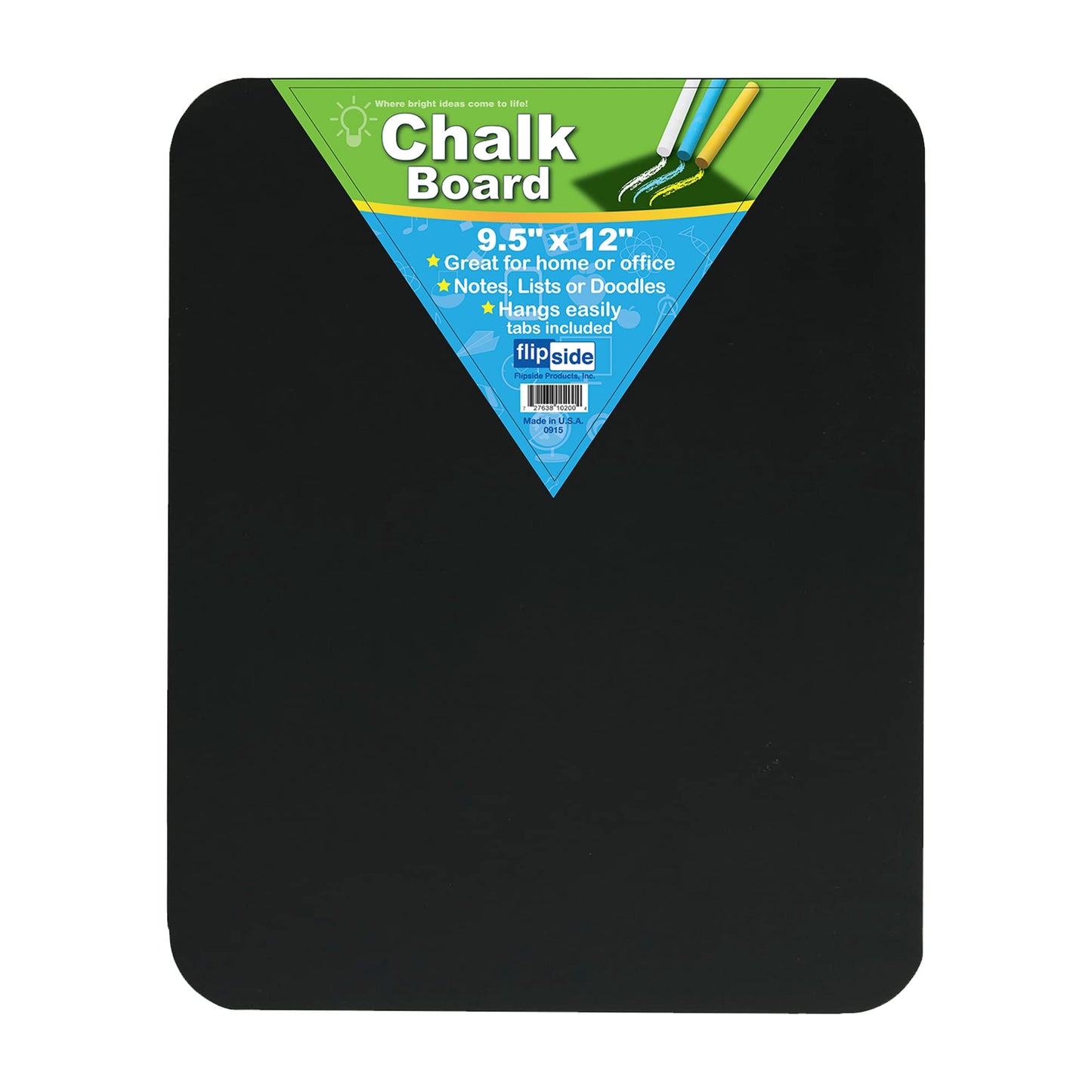 Flipside Products Chalk Board, 9 1/2" x 12", Black, Hardboard