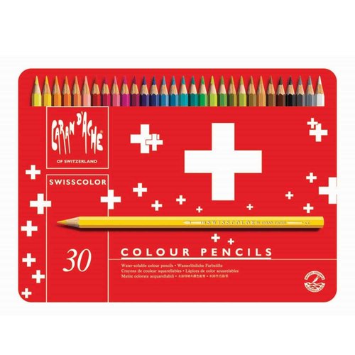 CREATIVE ART MATERIALS Swisscolor Pencils Metal Box, Set of 30 (1285.730)