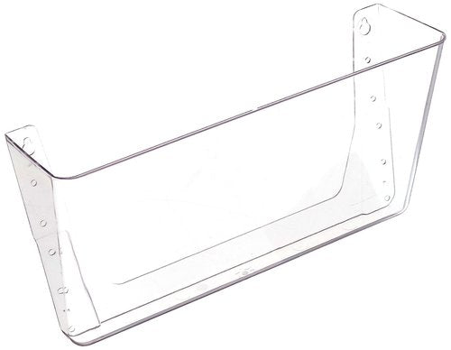 Deflecto Wall Pocket, 1 Compartment, 13 x 4 x 7", Clear
