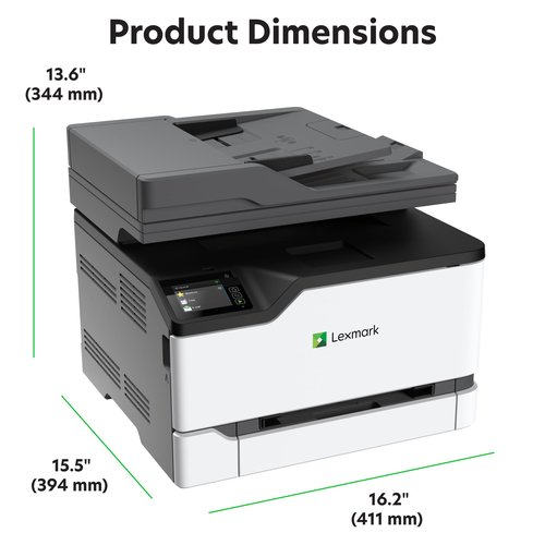 Lexmark CX431adw Color All-in-One Printer with Touchscreen, Multifunction Laser -for Office, Wireless, Mobile Ready & Duplex Printing (Print, Copy, Scan, Analog Fax (4-Series)(40N9370)