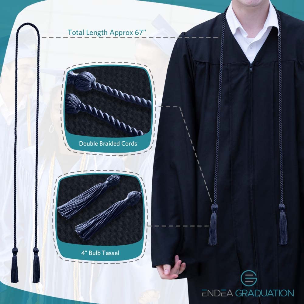 Endea Graduation Single Honor Cord (Navy Blue)