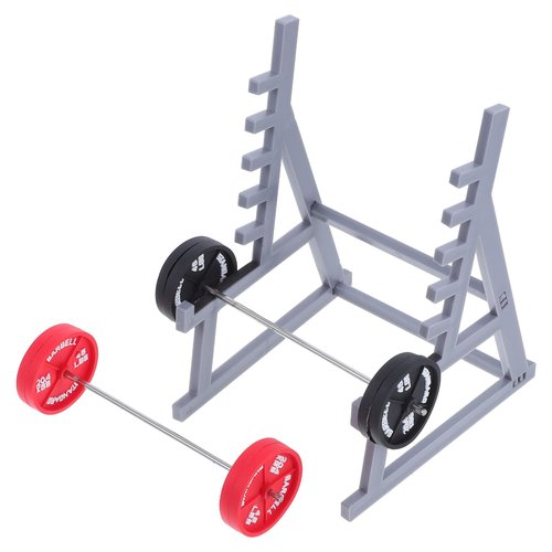 jojofuny Mini Squat Rack Pen Holder with Barbells, Funny Desk Accessories for Office, Unique Organizer for Men, Gym-Themed Present for Weightlifting Fans, Compact Size for Home or Travel Use