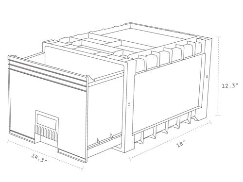 Storex Plastic Archive Storage, Letter Size, Drawer, Black (STX61178U01C), 18-inch with Lock