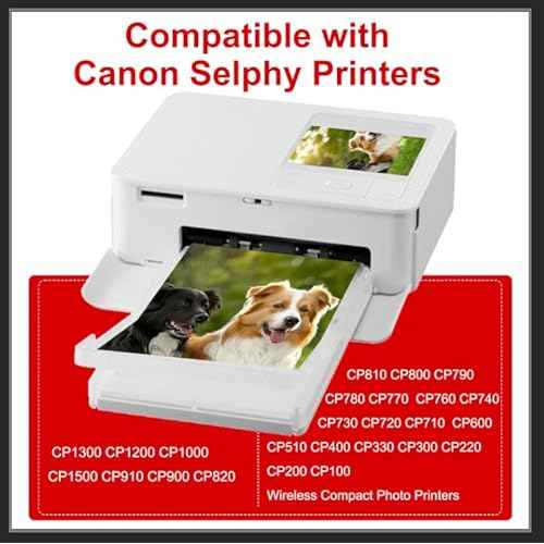 Compatible for Selphy KP-108IN KP108 3-Pack Color Ink Cartridges and 108 Sheets Paper Compatible for Canon Selphy CP1200 CP1000 CP910 CP900 CP810 Printer