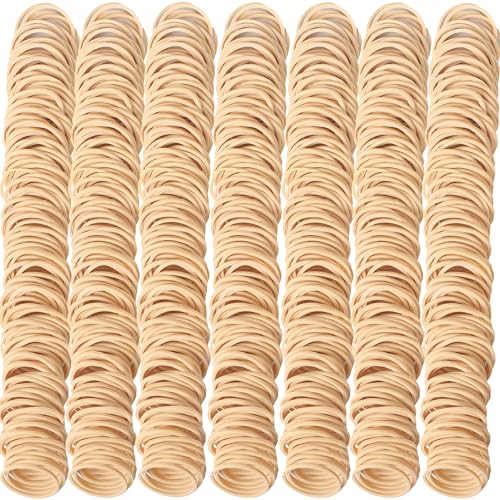 AIWOQI Beige 760 Pcs Rubber Bands 1in Small #12 Light Brown Set