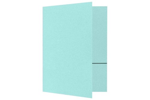 LUXPaper 9" x 12" Presentation Folders | Two Pocket | Seafoam Blue | 100lb. Cover | 50 Qty