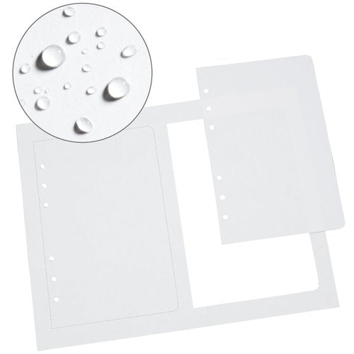 Rite in the Rain Weatherproof Loose Leaf Copier Paper, 2-4.625" x 7" White Loose Leaf Sheets Per 8.5" x 11" Main Sheet, 150 Sheet PK (No. LL8511)
