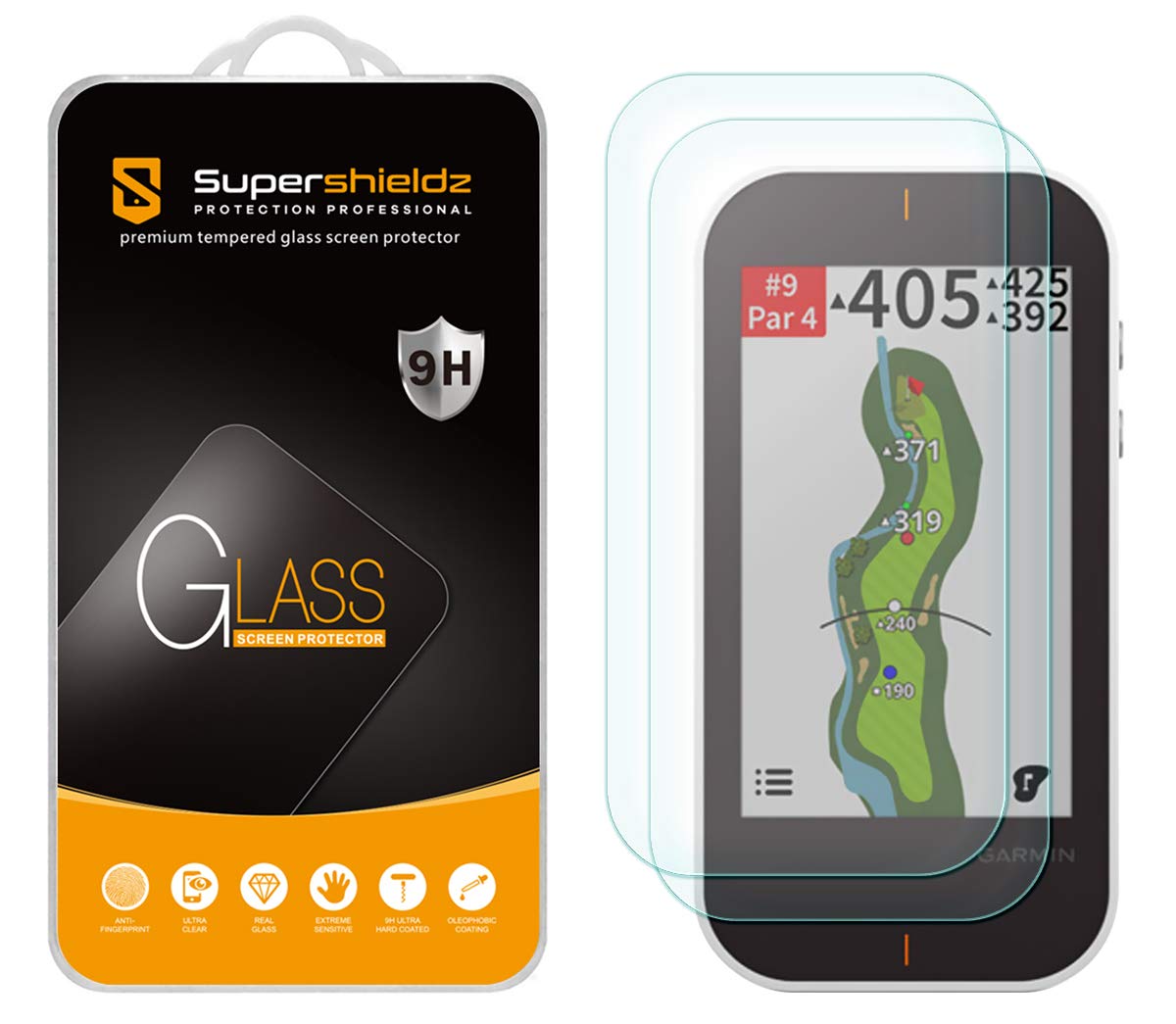 Supershieldz (2 Pack) Designed for Garmin Approach G80 Tempered Glass Screen Protector, Anti Scratch, Bubble Free