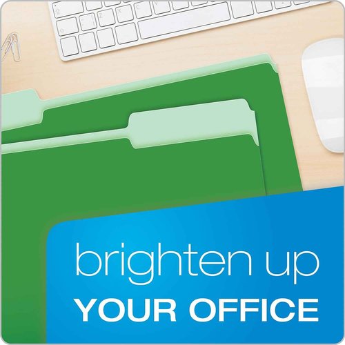 Pendaflex 435013BGR Interior File Folders, 1/3 Cut Top Tab, Legal, Green (Box of 100)