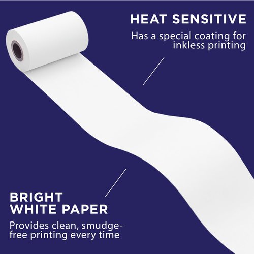 Thermal Receipt Paper for Dejavoo Terminal by Paper Planet | 30 Rolls | P1, P3, P8, QD1, QD2, QD4, Z8, Z9, Z11