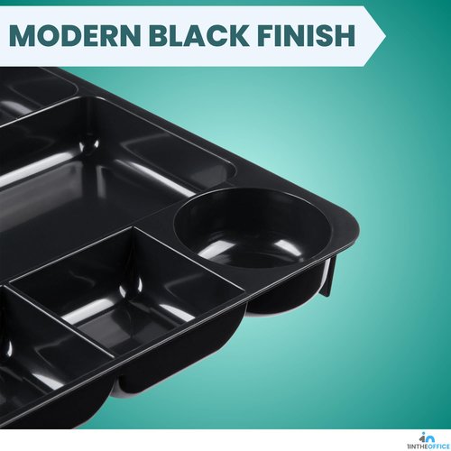 1InTheOffice Desk Drawer Organizer 9-compartment Drawer Tray Organizer (2 Pack)