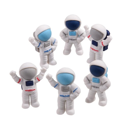 HILAZA 18Pcs Cute Outer Space Themed Erasers for Kids Bulk, Kawaii Fun Spaceman Desk Pet Pencil Erasers for School Classroom Supplies Prize Gifts Party Favors
