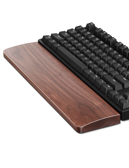 Meatanty Wooden Keyboard Wrist Rest,Ergonomic TKL Gaming Walnut Mechanical Keyboard Wrist Pad,Hard Wrist Rest Palm Rest Supports Computer, Laptop Comfortable Typing Pain Relief (14.17")