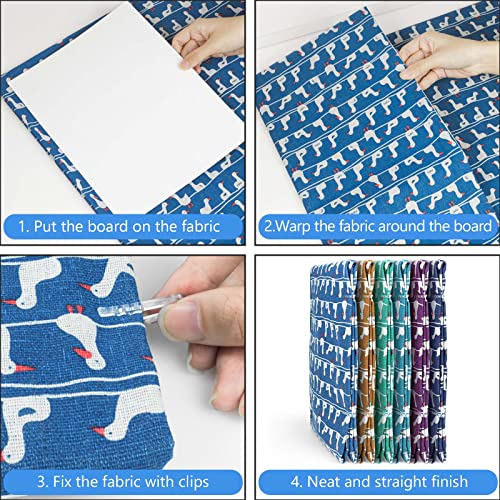 Fabric Storage Boards with Alligator Clips, 8.5x11 Inch Set for Cloth Organization