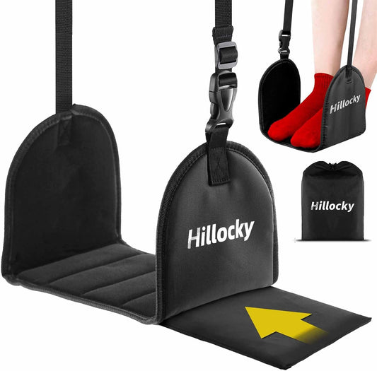 1 Pack - Foot Hammock for Plane Travel, Portable Airplane Foot Hammock with Memory Foam and Hardboard, Airplane Travel Essentials