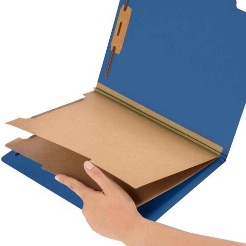 Blue Summit Supplies 30 Letter Size Dark Blue Classification Folders, 2 Dividers, 2 Inch Tyvek Expansions, Durable 2 Prongs, Letter Size, Dark Blue Color, 30 Pack