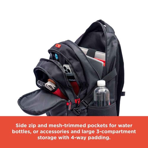 RadioShack All-Purpose 15.6" Laptop Backpack, Men's and Women's Backpack with Secure Laptop Compartment Provides Easy Organization and Transportation for Laptops up to 15.6", Tablets, and More