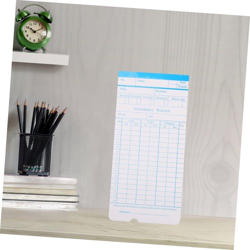 GANAZONO 100sheets Paper Attendance Cards Timecards for Employees Office Warehouse