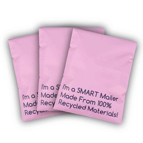 100 Count, 12x15.5 inch 100% Recycled Poly Mailers Eco Friendly Packaging Envelopes Supplies Mailing Bags 2.5 Mil Thick - SMART Mailer