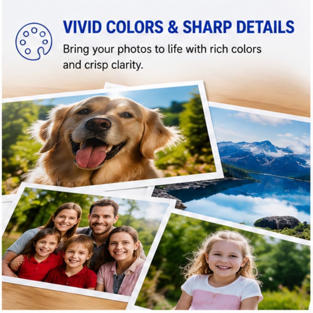 400 Sheets 4x6 Photo Paper Glossy 180gsm Premium Inkjet Printer Paper, 4"x 6" Waterproof High Gloss Photo Quality Paper, Smooth Bright White Finish, 4R Photographic Paper for All Inkjet Printers