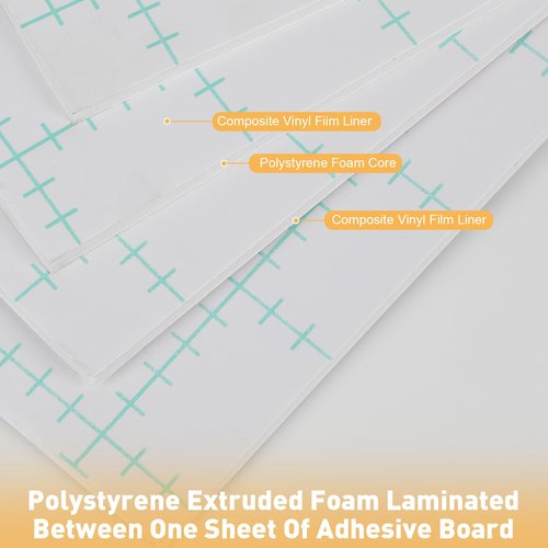 6 Pcs White Self Adhesive Foam Board 11x17inch 3/16 Thick Large Foam Board Foam Core Board 11x17 Foam Board Adhesive Foam Board for Signs, Buffered Presentations, School, Office and Art Projects