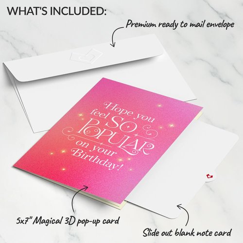 Lovepop Wicked Birthday Pop-Up Card for Her and Him - 3D Greeting Cards for Boys, Girls, Men, Women - So Popular - 5" x 7" Card - Blank Notecard and Envelope Included