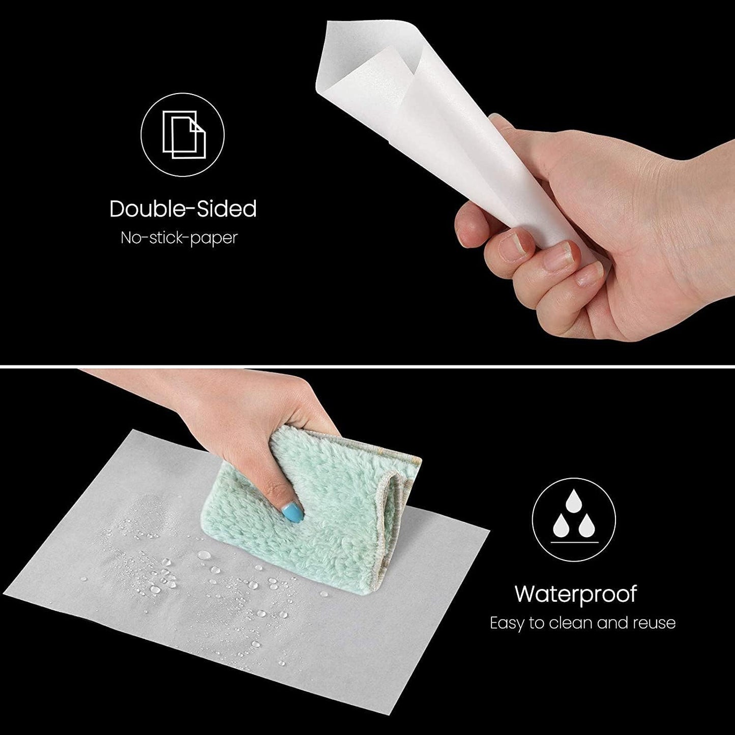 Skiennix Diamond Painting Release Paper - 300 Pieces Double-Sided Non-Stick Covers | 15x15 cm & 15x10 cm