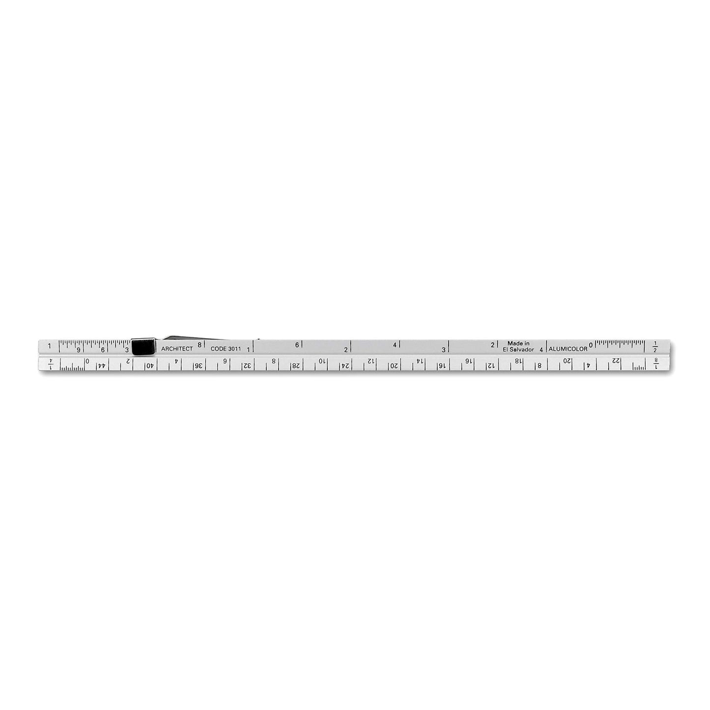 Alumicolor Aluminum Architect Pocket Scale With Clip, 6IN, Silver