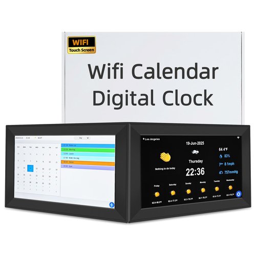YUYIALARM WIFI 10.1 Inch Digital Calendar Chore Chart, Smart Touchscreen Electronic Calendar Family Planner for Scheduling/Organizing/Reminders (Black)