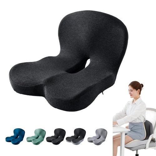 GBTJYRYC Welnax Lumbocare Pro Cushion, Reenly Back and Seat Cushion, Reenly Car Seat Cushion for Cars with Lumbar Support, Seat with Back Support for Office Chair (Black)