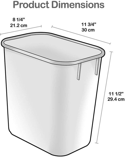 Acrimet Wastebasket, Deskside Bin, 3.25 Gallon/13 Quart/ 12 Liter (Plastic) (Blue Color) (Set of 4)