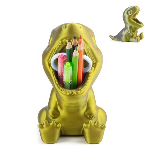 Viabty Creative Cute Dinosaur Shaped Pen Pencil Holder, Pen Holder for Desk Office Decor Home School Desk Docoration Ideal Gifts for Boys Girls