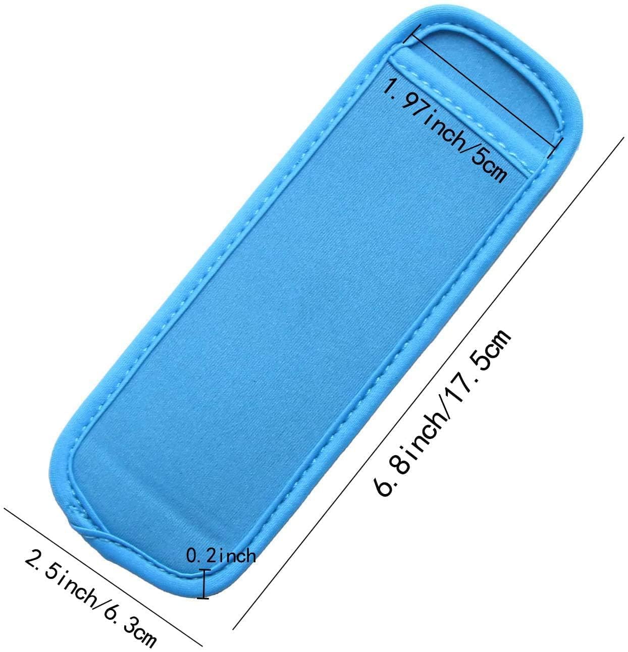 JANYUN 24 Pack Reusable Popsicle Bags Ice Pop Sleeves Antifreezing Sleeves, 8 Colors