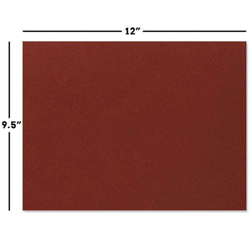 Fine Stationery Plain Burgundy Certificate Folders - Pack of 25, Linen Cover 80 lb. Stock, Folded, Die-Cut Corners, for Office, Business Awards, Graduation, School Diploma Holder, 9-1/2"" x 12""
