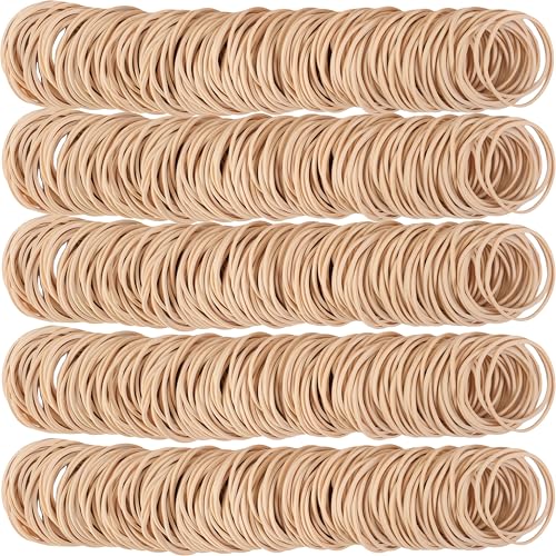 Office Rubber Bands 800 Pcs Size 16 – Beech/Beige Non-Slip Bundling
