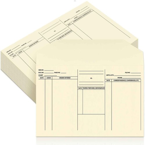Fuyoooo 100 Pack 10 x 14-3/4'' Attorney's Envelopes Open Side Case Files Envelopes, Heavy Duty 110 lb Manila, Manila File Jackets Attorney Job Folders for Office Business Employee
