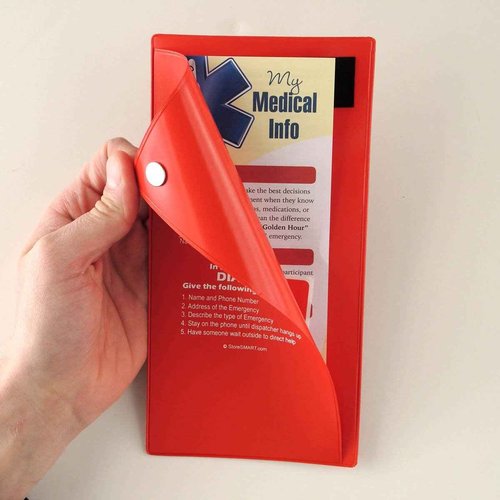 StoreSMART® - Vial of Life 10-Pack - Magnetic Easy Open - Magnetic Back - Red - VOLMCP502MB-R-10
