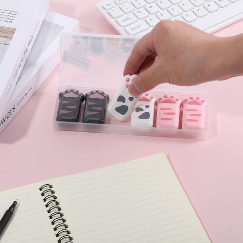 6Pcs White Out Correction Tape for Writing Instrument, Cute Cat Claw White Out Tape Correction Tape for Instant Corrections Wrong Writing At Any Time for school, Office Supplies Kawaii Birthday Gifts