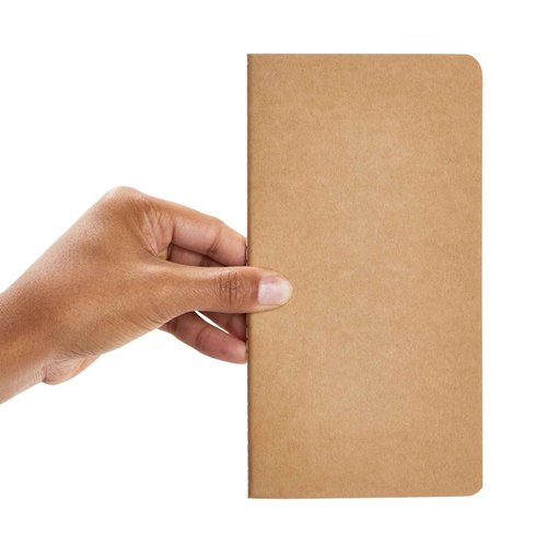 Paper Junkie Notebooks for School - 4.3 x 8.2 In, Kraft Brown, Pack of 48 - Lined Notebooks - Kraft Paper Journals for Note Taking & Journal Writing