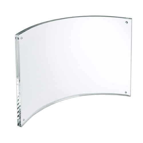 Azar Displays 252932 Curved Magnetic Acrylic Sign Holder 11"W X 8.5"H clear