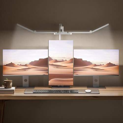 Ultra Bright Architect Desk Lamp with Clamp,Transformable LED Desk Lamp for Home Office,Tall Overhead Led Desk Light[41" Long Dimmable Light Bar],Auto Dimmable Desktop Table Lamp for Drawing Artist