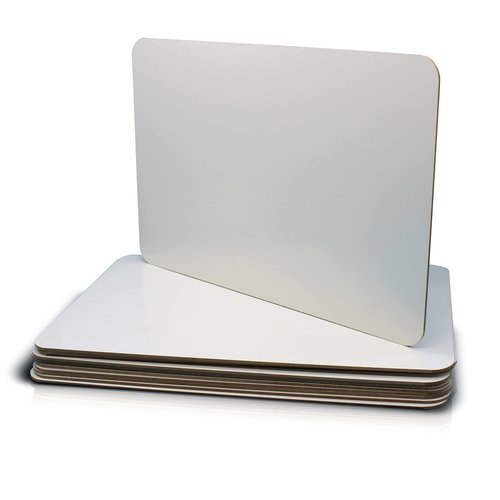Flipside Products 12" x 18" Large Dry Erase White Boards, Classroom Pack, Single-Sided Lapboard for Class, Reusable for Group Participation - 12 Pack