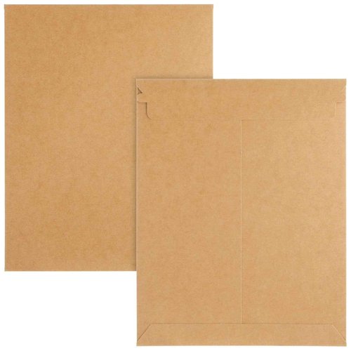 Juvale Stay Flat Mailers - 9 x 11.5 in, Brown, 100-Pack - Thick Document Mailers & Cardboard Envelopes - Peel & Seal Mailing Envelopes for Photos & Magazines